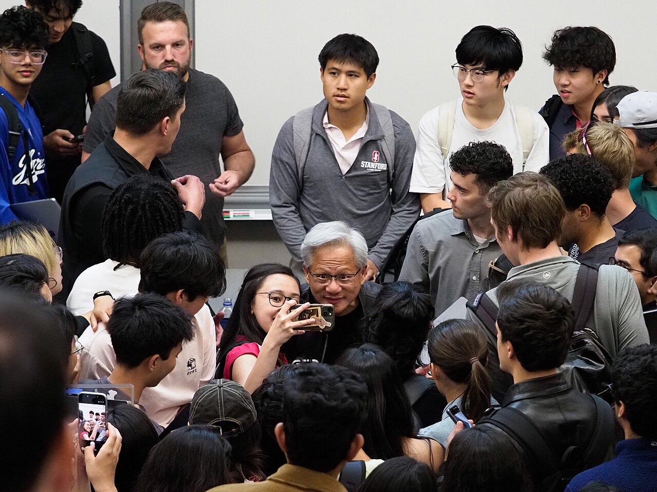 Jensen Huang audience view Stanford