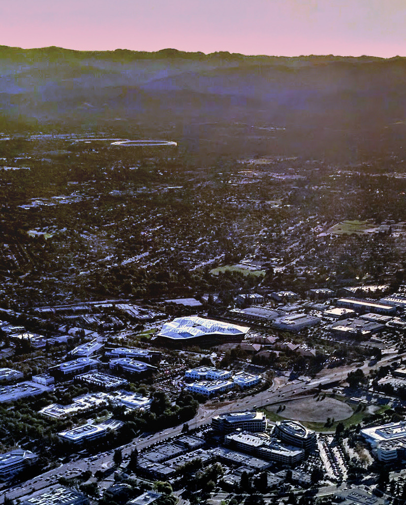Aerial view of NVIDIA campus