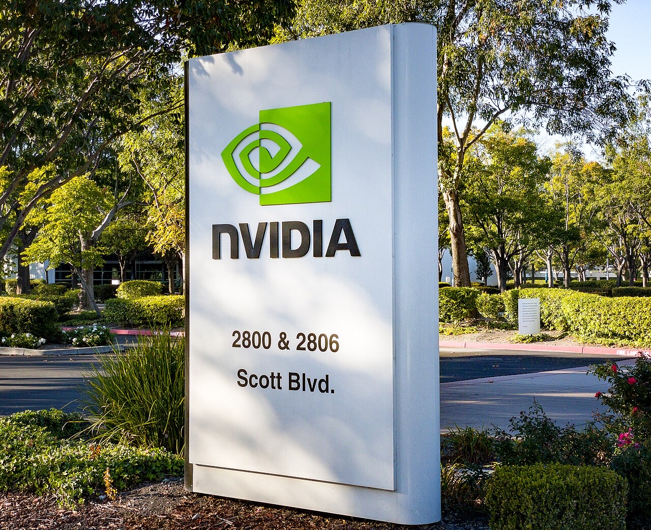 NVIDIA campus sign