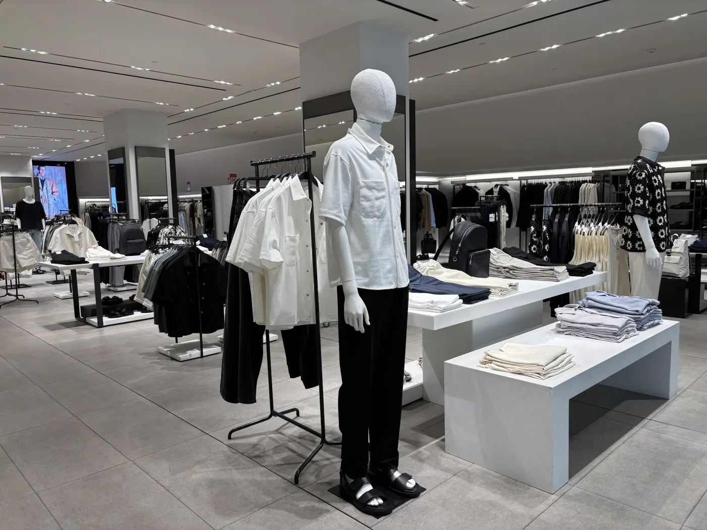 Zara store interior racks