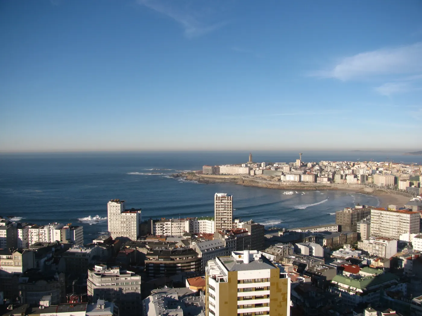 Orzán bay in A Coruña