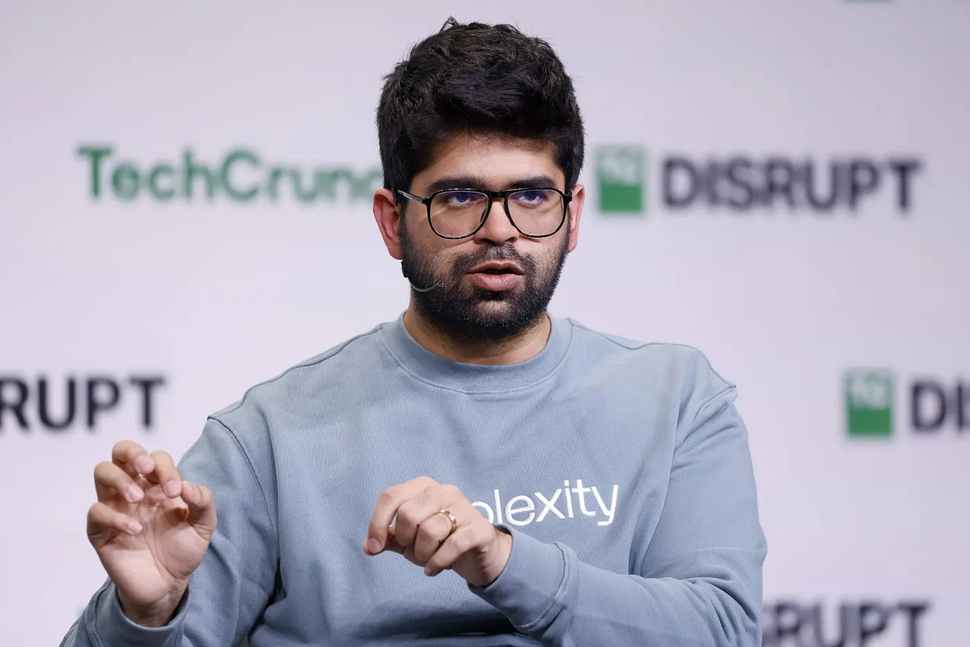 Aravind Srinivas at TechCrunch Day 3 (Wikimedia Commons, see Commons page)