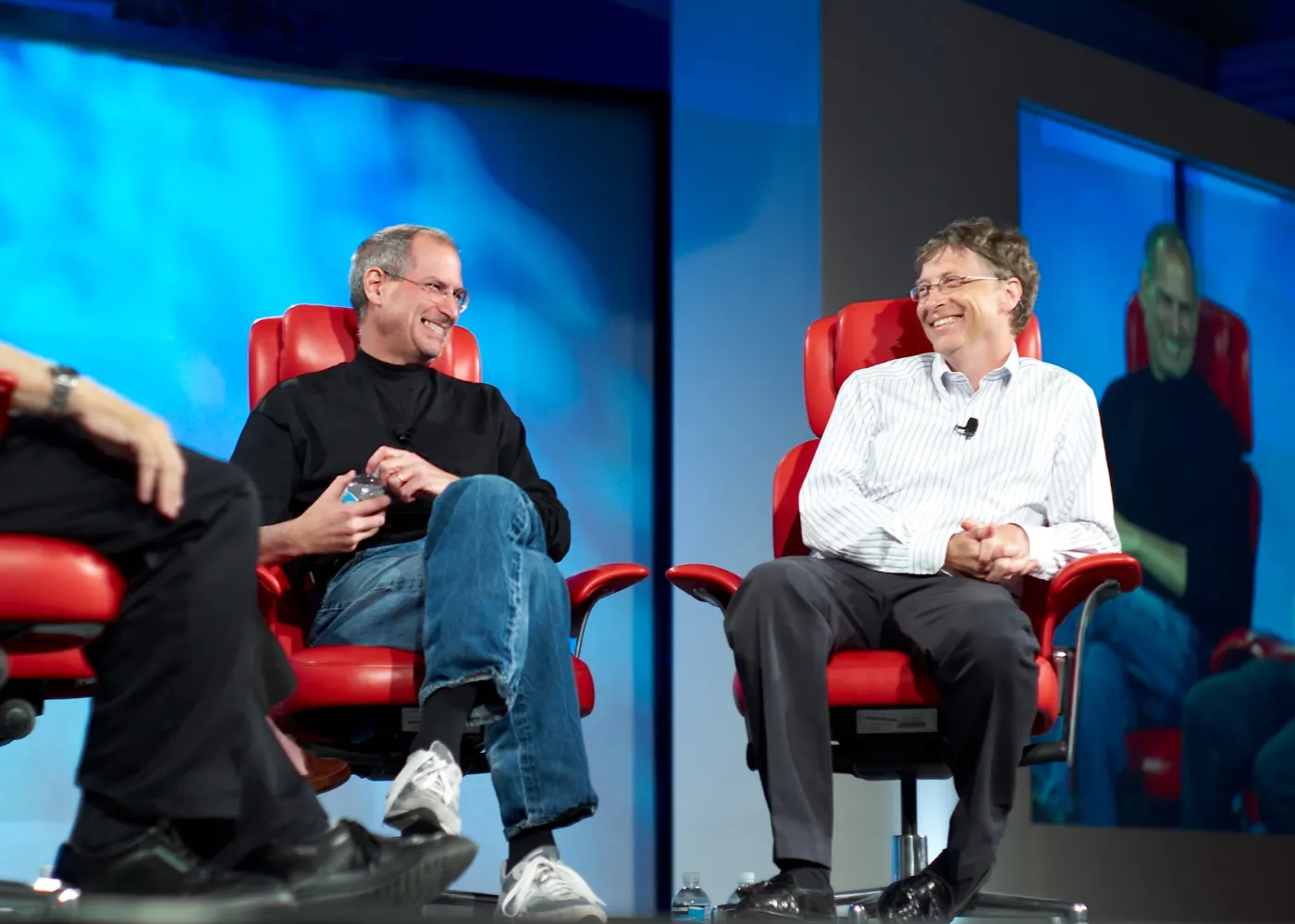 Bill Gates with Steve Jobs