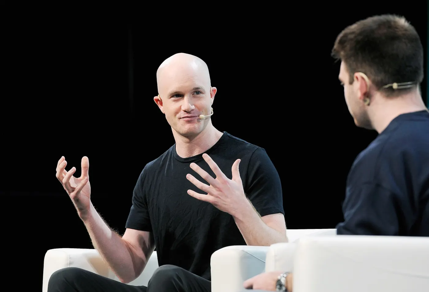 Armstrong on Disrupt stage