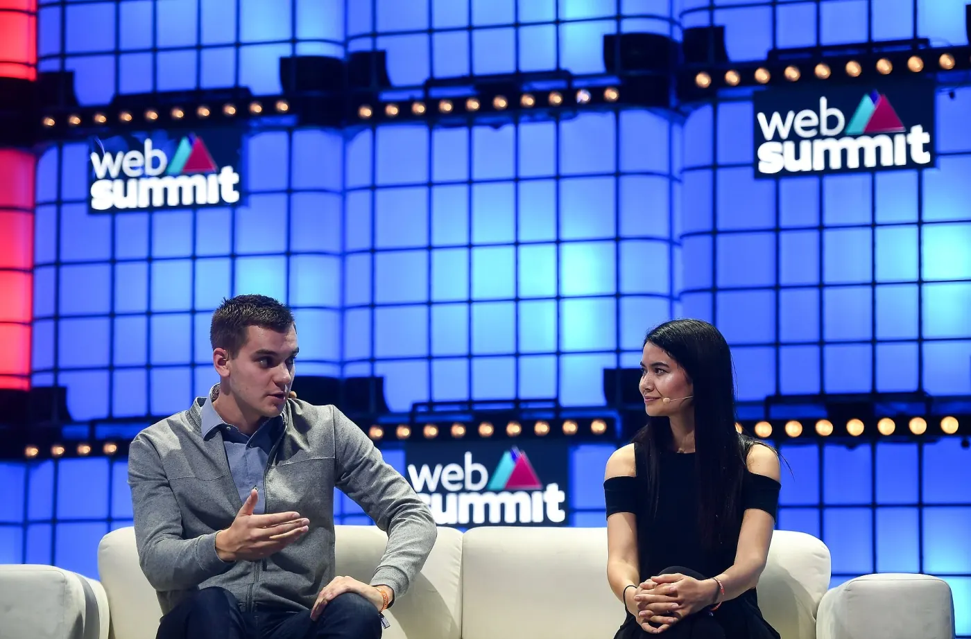Canva co-founder and CEO Melanie Perkins at Web Summit, 2019 (Wikimedia Commons, credit needed)