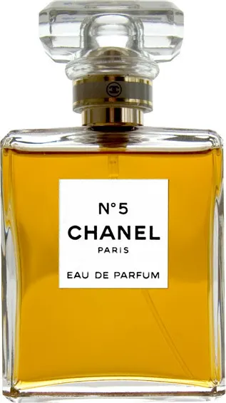 Chanel No. 5 bottle cropped