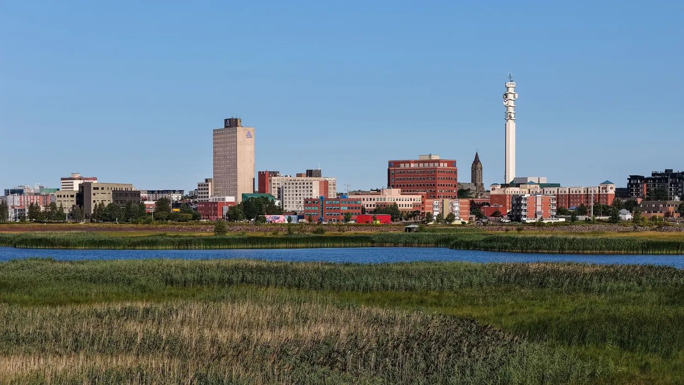 Moncton, New Brunswick, where Dan grew up (Wikimedia Commons, credit needed)