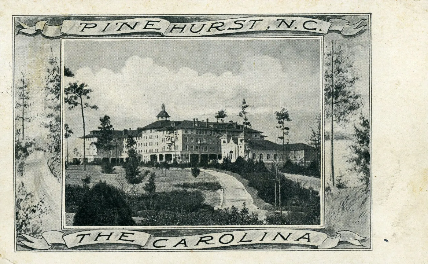Vintage Carolina hotel postcard, Pinehurst N.C.