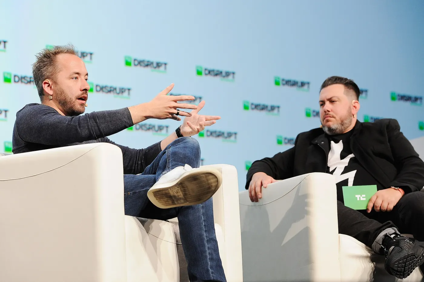 Houston on TechCrunch Disrupt stage