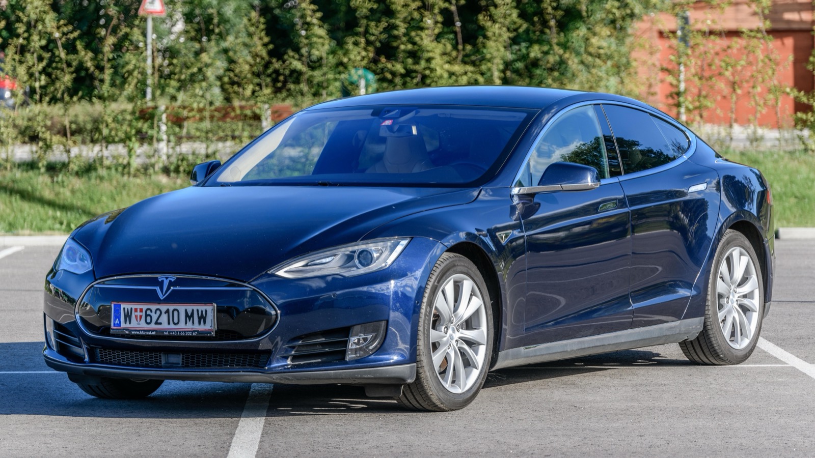 Tesla Model S on the road