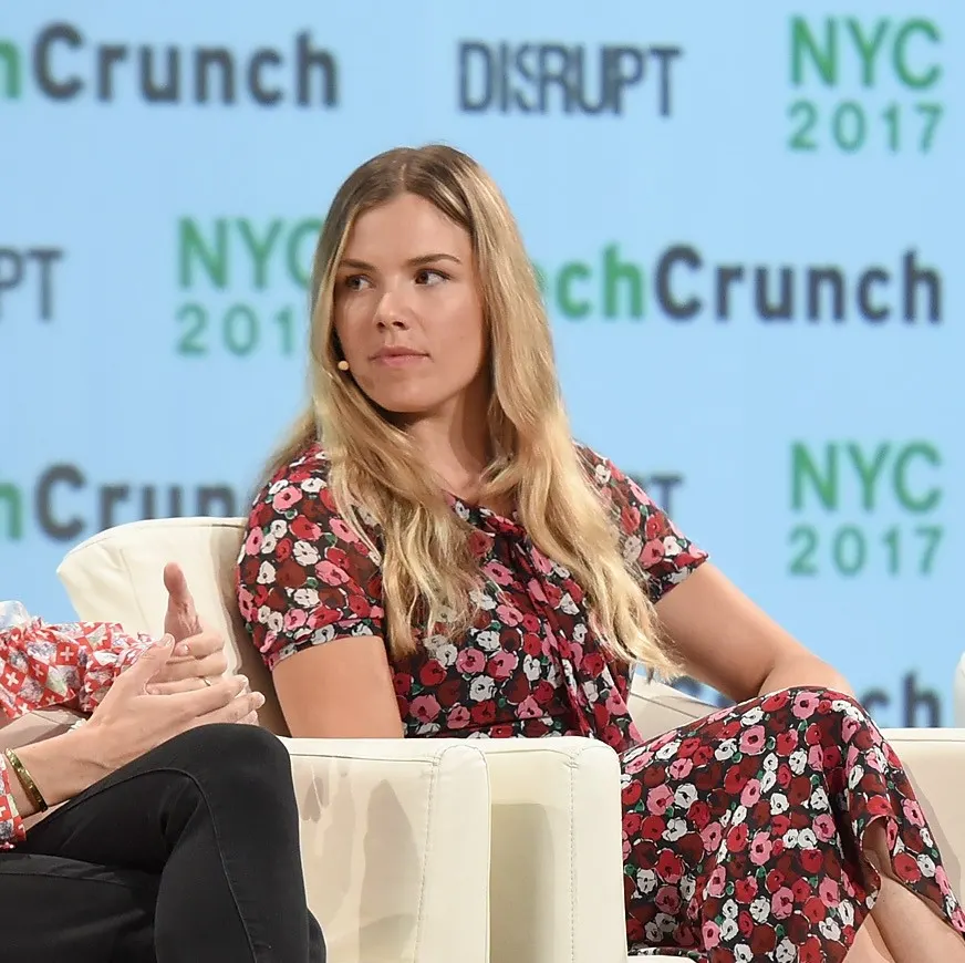 Cropped group photo of Emily Weiss with co‑founders Tyler Haney and Katie Roof at TechCrunch (Flickr via Openverse, credit: by 2.0)