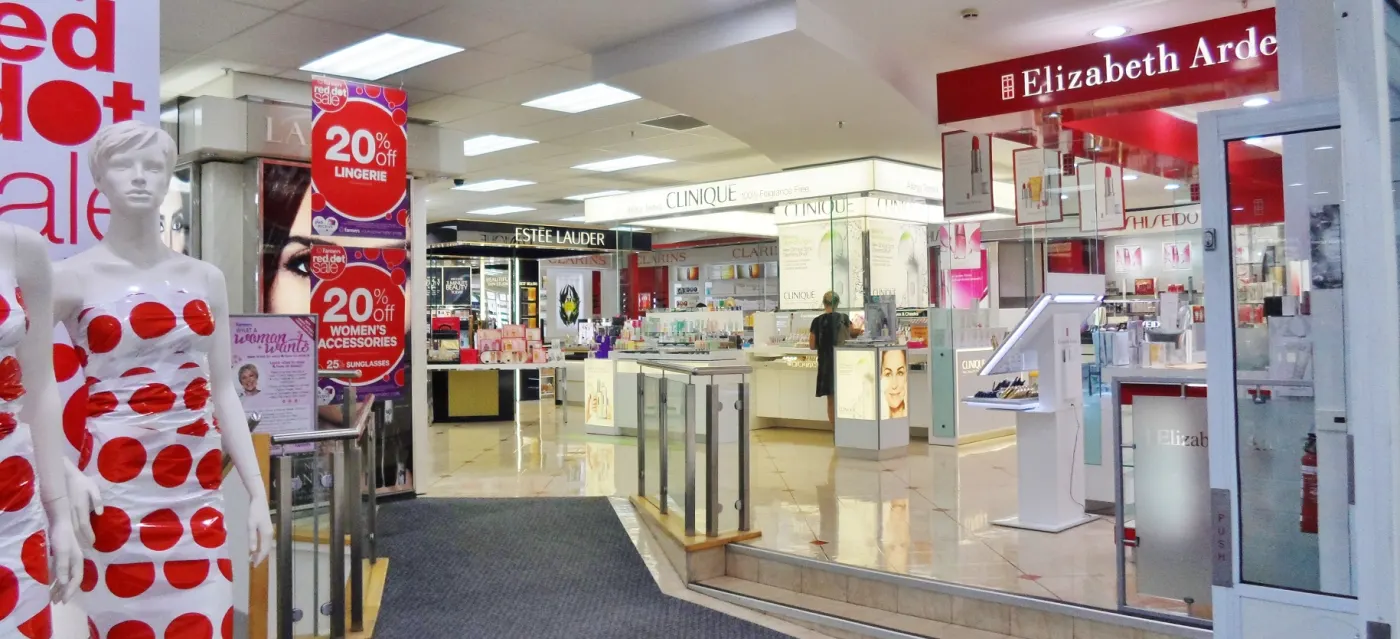 Cosmetics counter retail context