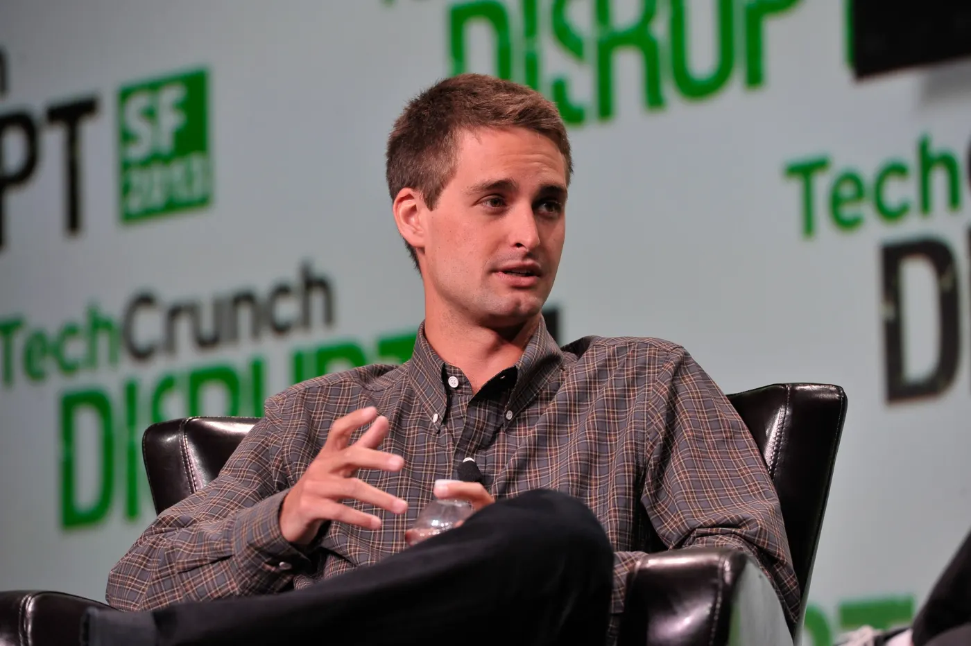 Evan Spiegel at TechCrunch