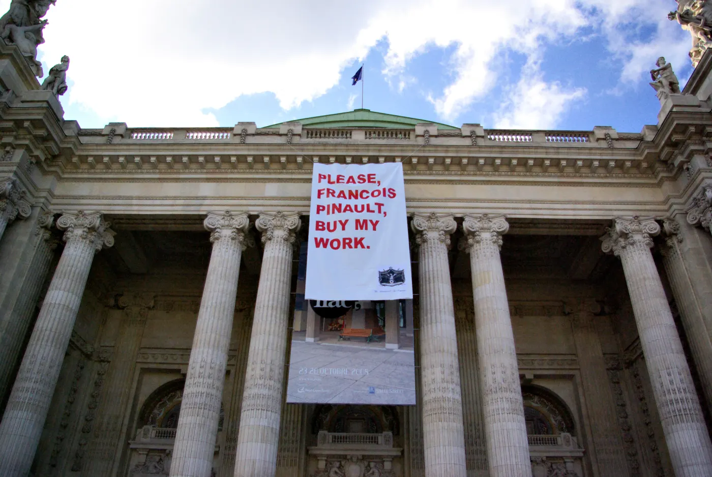 Art-world satire asking Pinault to buy work