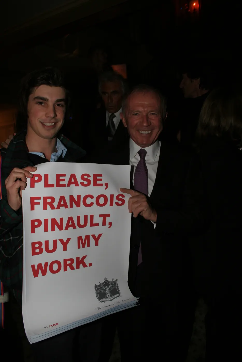 Pinault at a Paris society evening