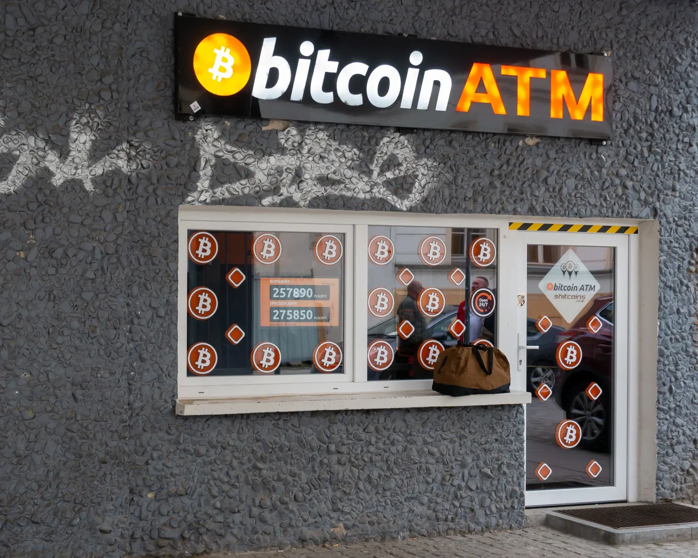 A Bitcoin sign in Wroclaw, Poland (Wikimedia Commons, credit needed)