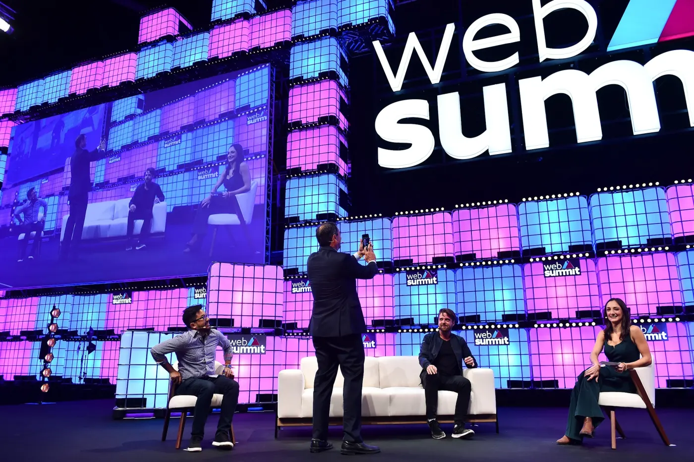 Wide Web Summit stage with Garry Tan seated at left among panelists