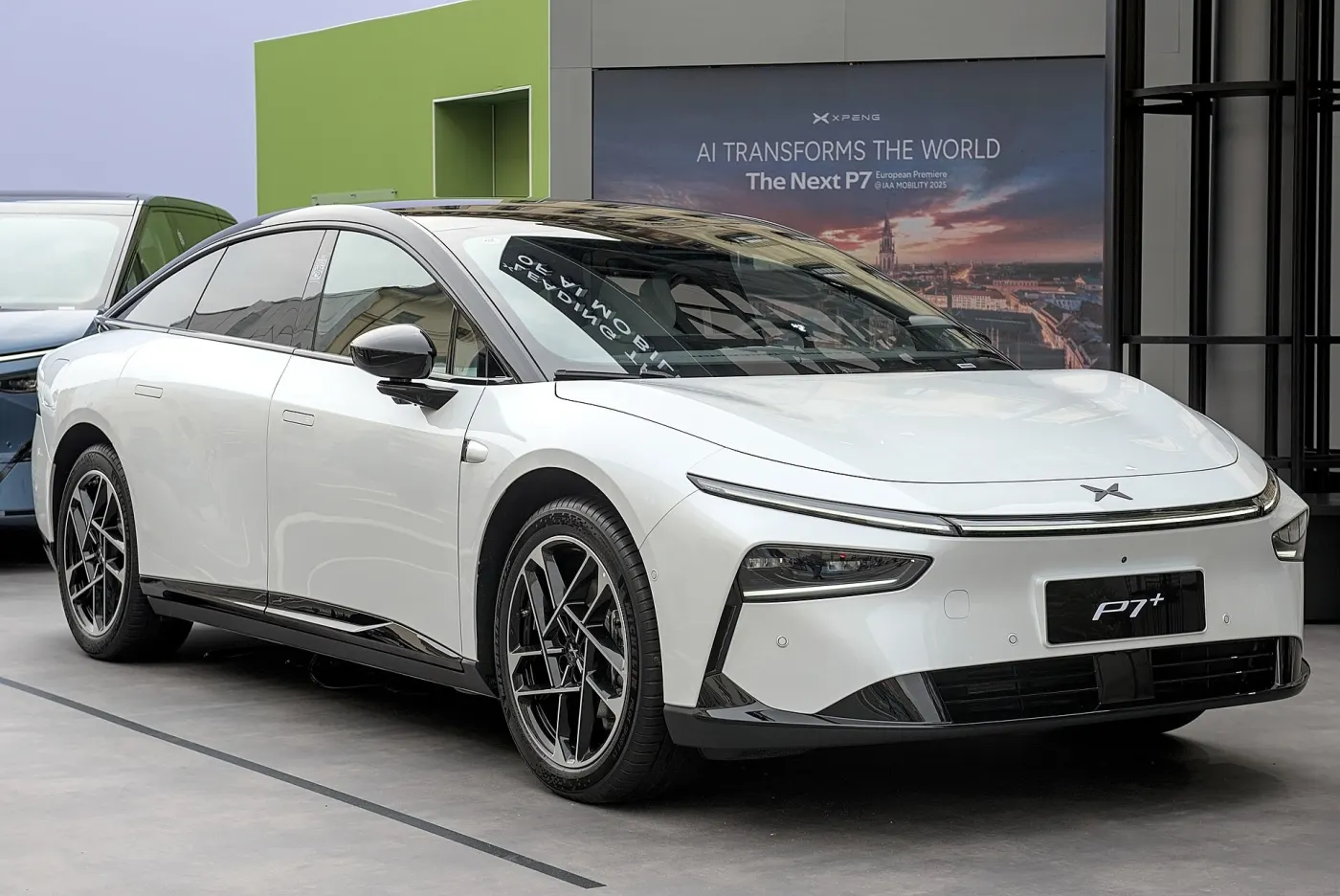 The XPeng P7+ at the IAA motor show, 2025 (Wikimedia Commons, credit needed)