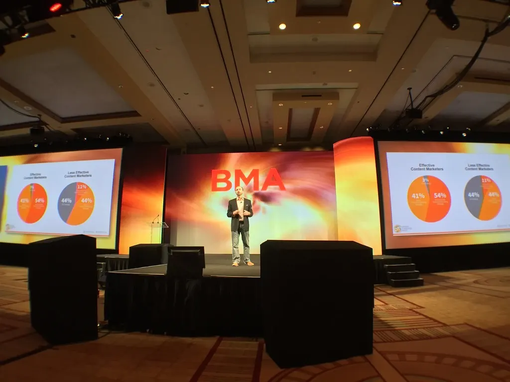 Joe Pulizzi presenting at BMA15 for the Content Marketing Institute (Flickr via Openverse, by 2.0, TopRankMarketing)