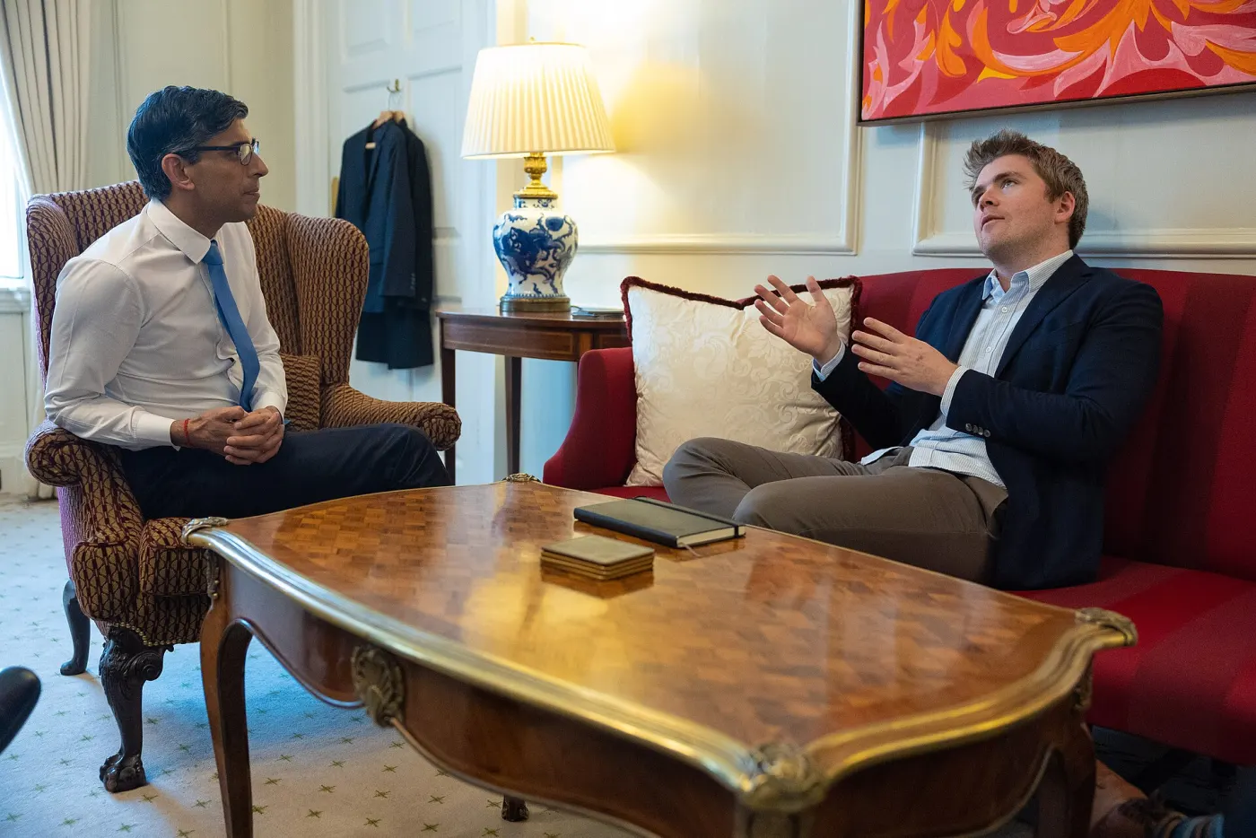 John Collison in high-level meeting