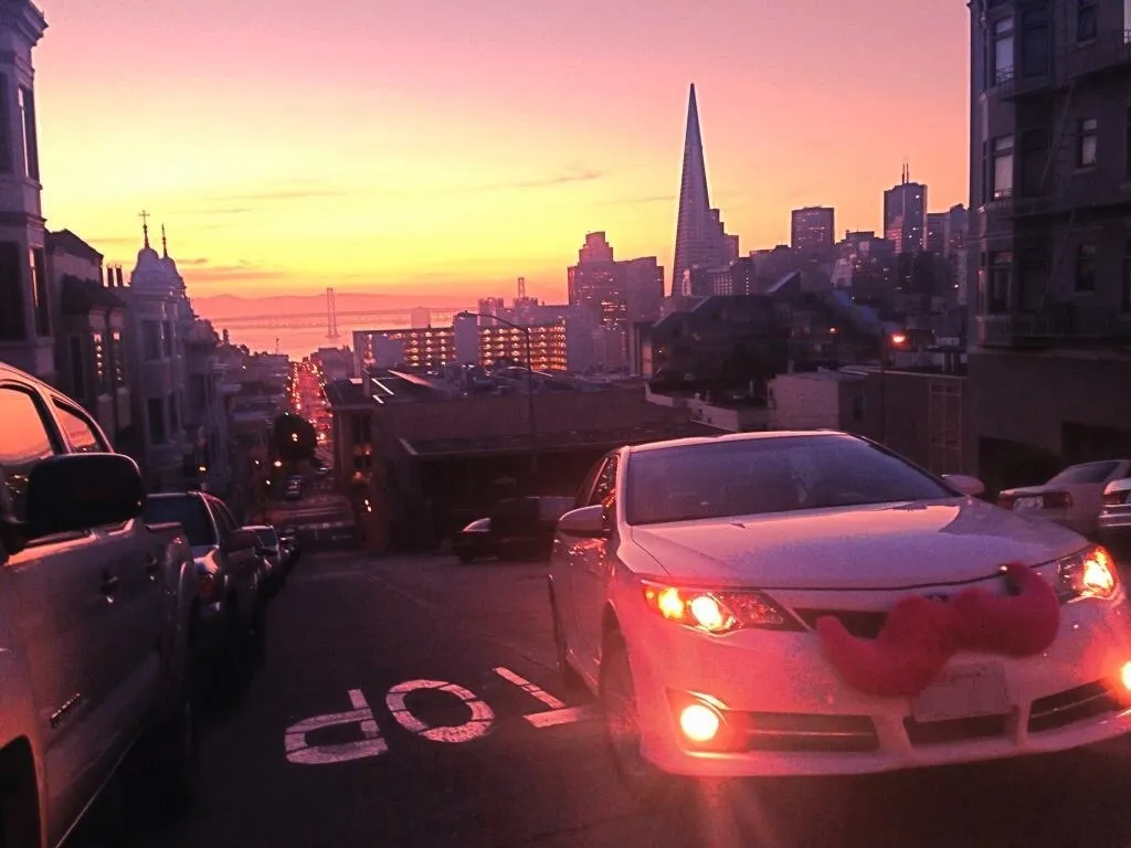 The Lyft pink mustache (Wikimedia Commons, CC BY-SA 3.0)