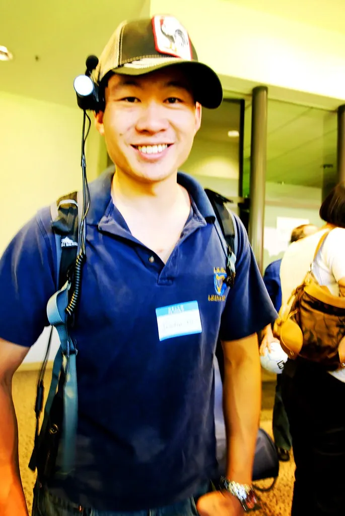 Justin Kan at a 2007 event (photo ID 2007-0032 0161). (Flickr via Openverse, by-nc-nd 2.0, credit: tychay)