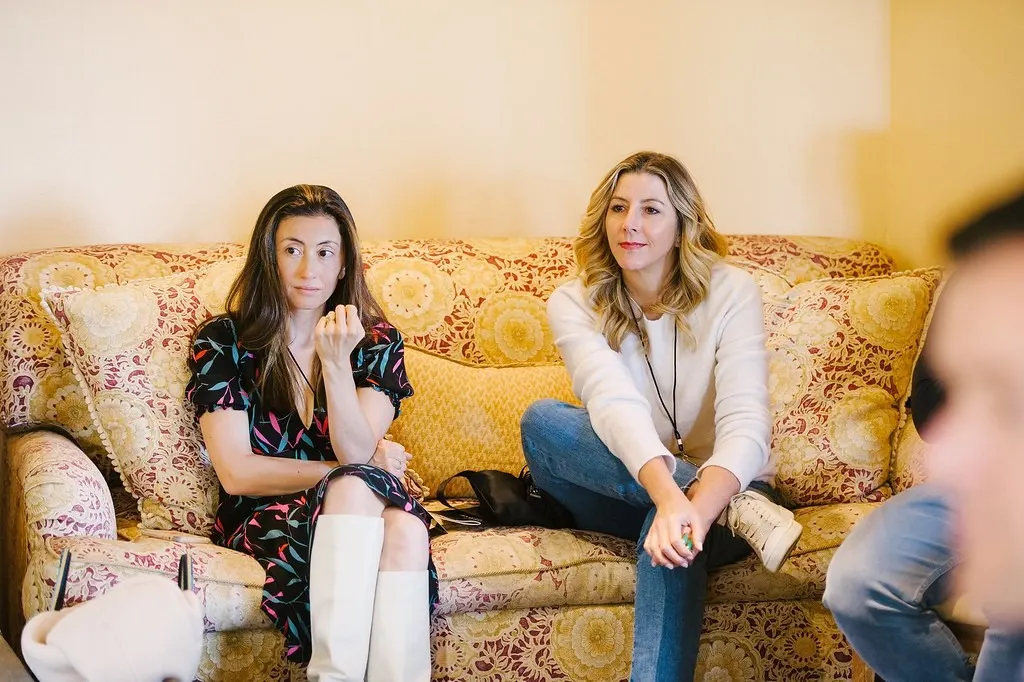 Katrina Lake with entrepreneur Sara Blakely (Flickr via Openverse, by‑nc‑nd 2.0, Village Global)