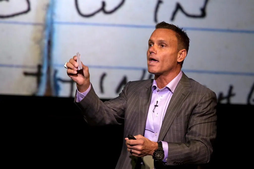 Close‑up of Kevin Harrington at TEDxFultonStreet (Flickr via Openverse, by-nc-nd 2.0, credit: tedxfultonstreet)
