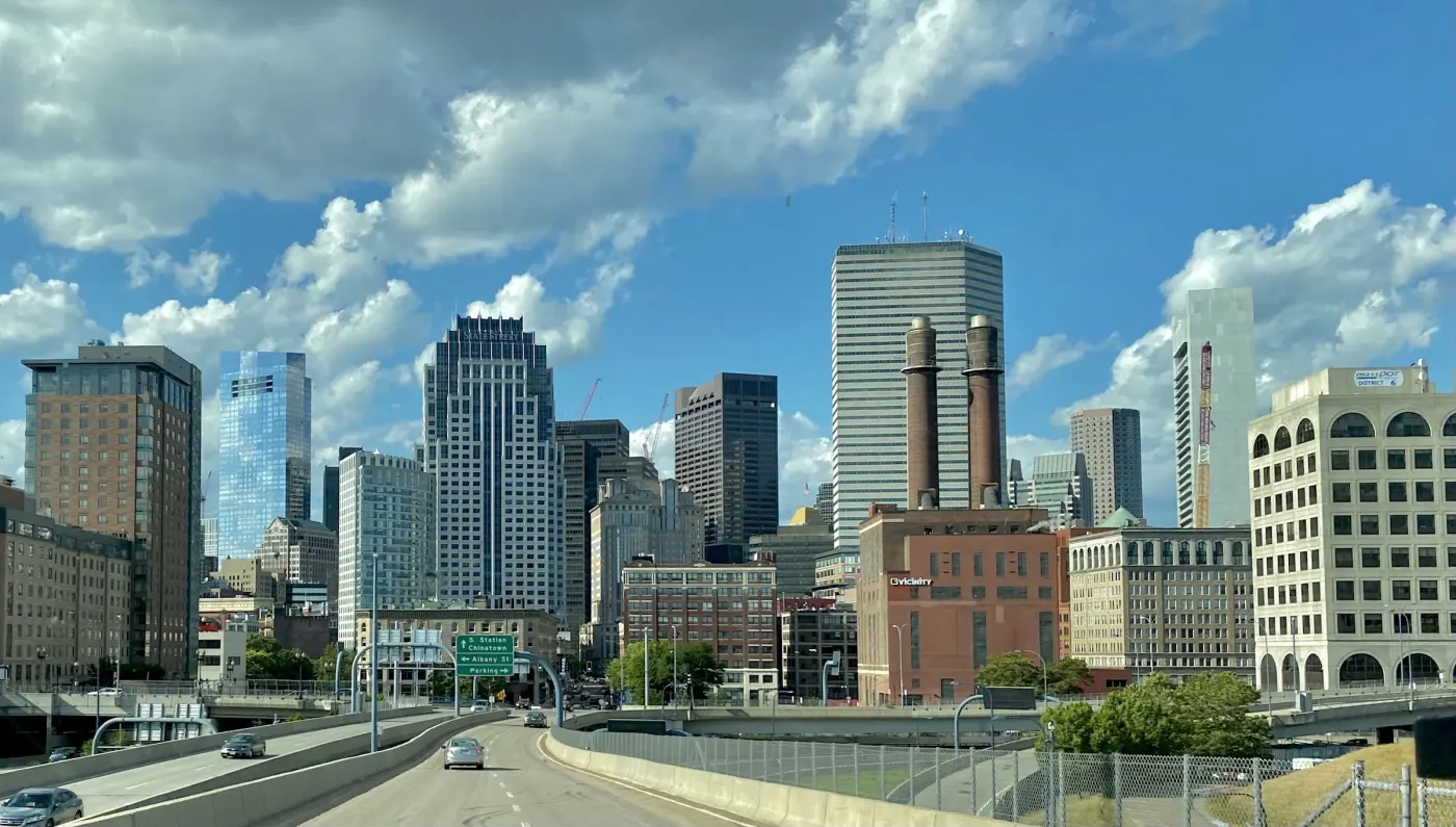 Boston area skyline texture