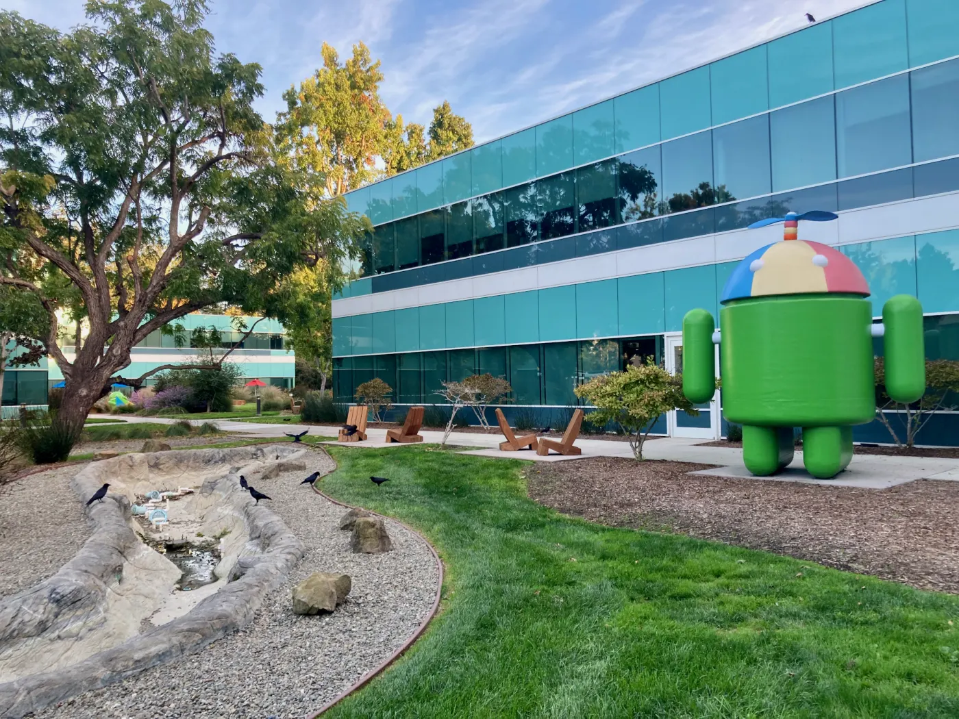 Google campus Android courtyard