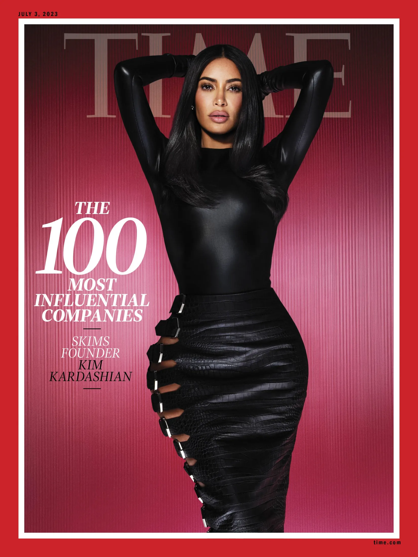 TIME July 2023 cover, SKIMS founder arms raised