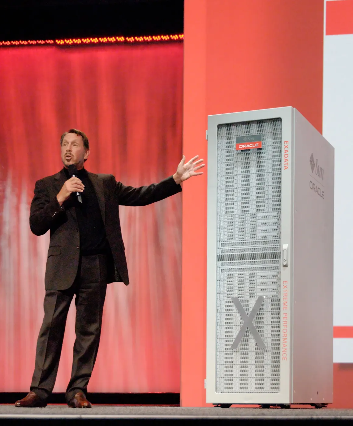 Larry Ellison with Exadata systems