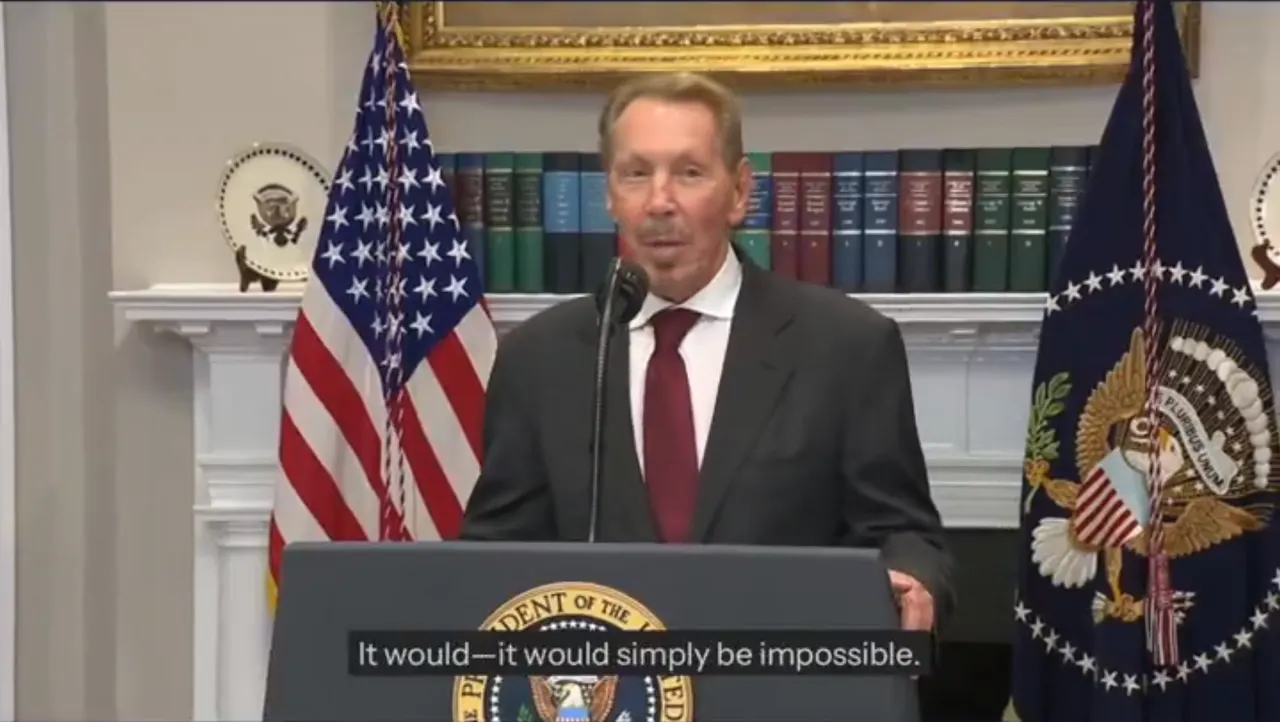 Larry Ellison discussing AI investment