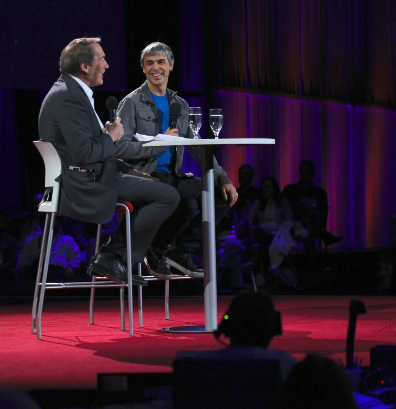 Charlie Rose interviewing Larry Page at TED 2014