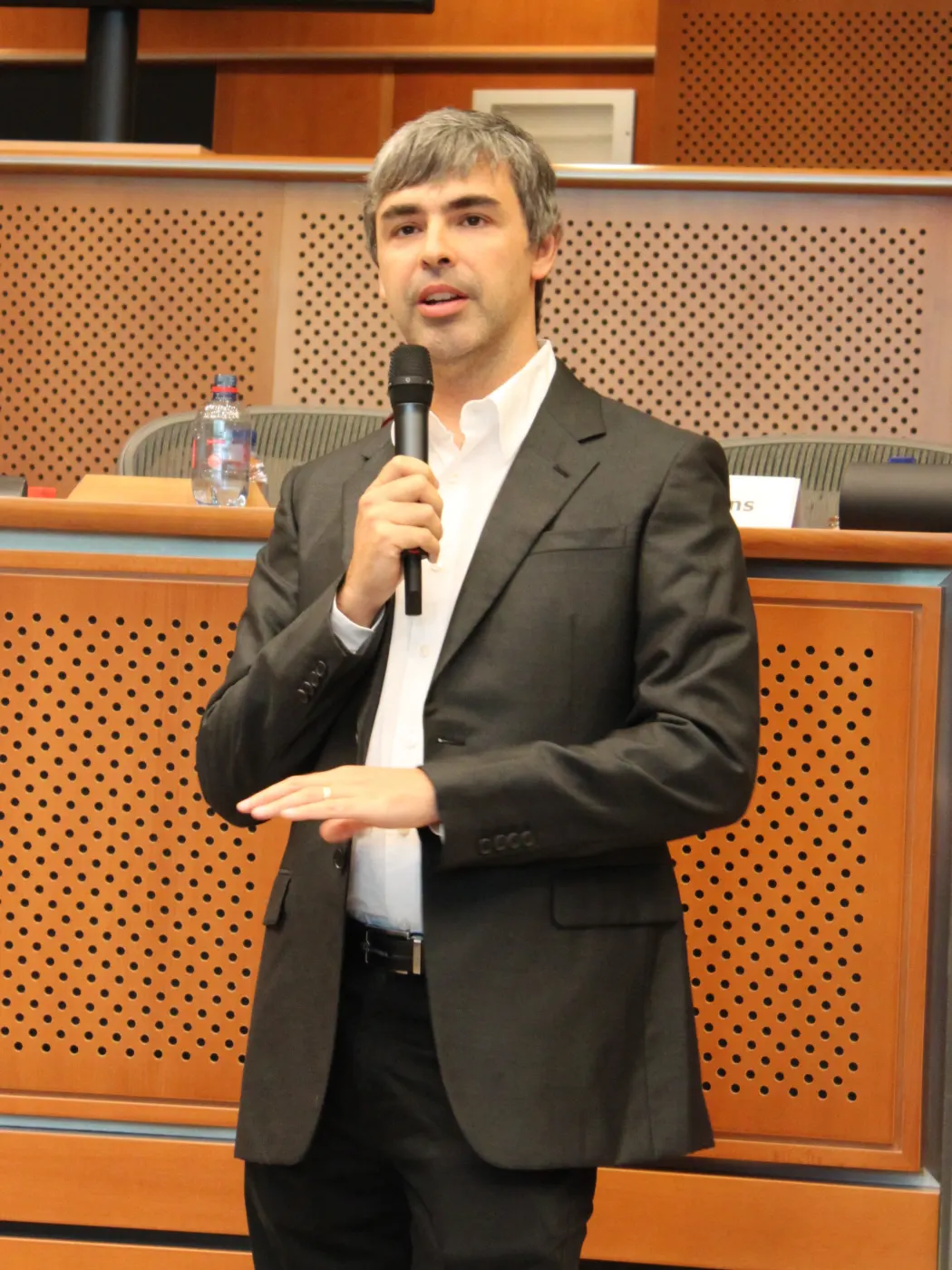 Larry Page at the European Parliament, full view