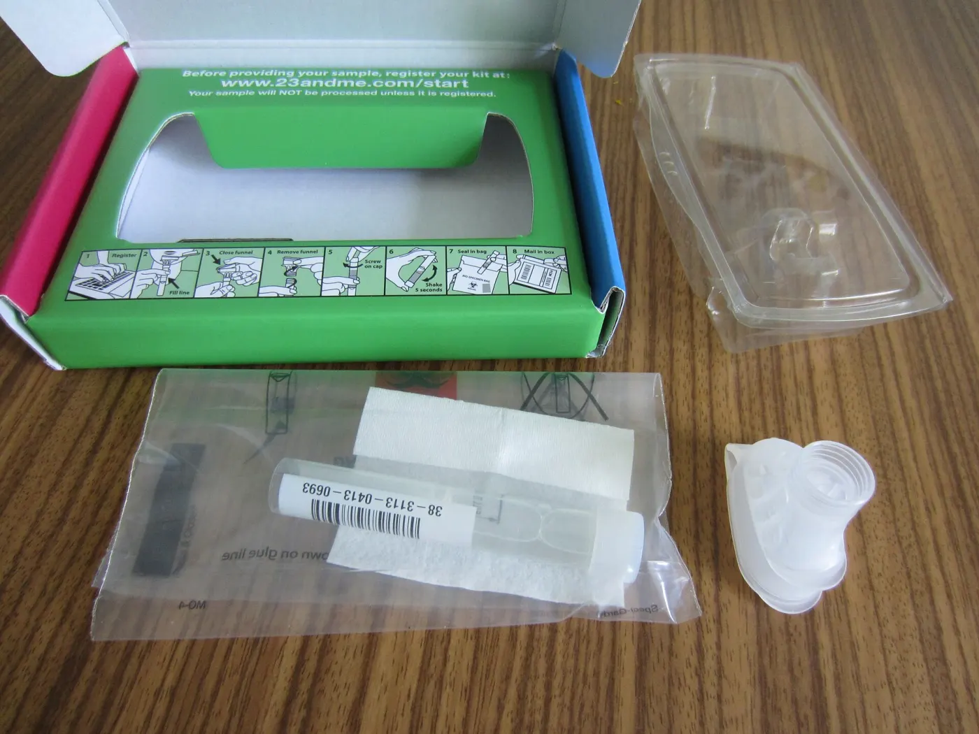 23andMe test kit (Wikimedia Commons)