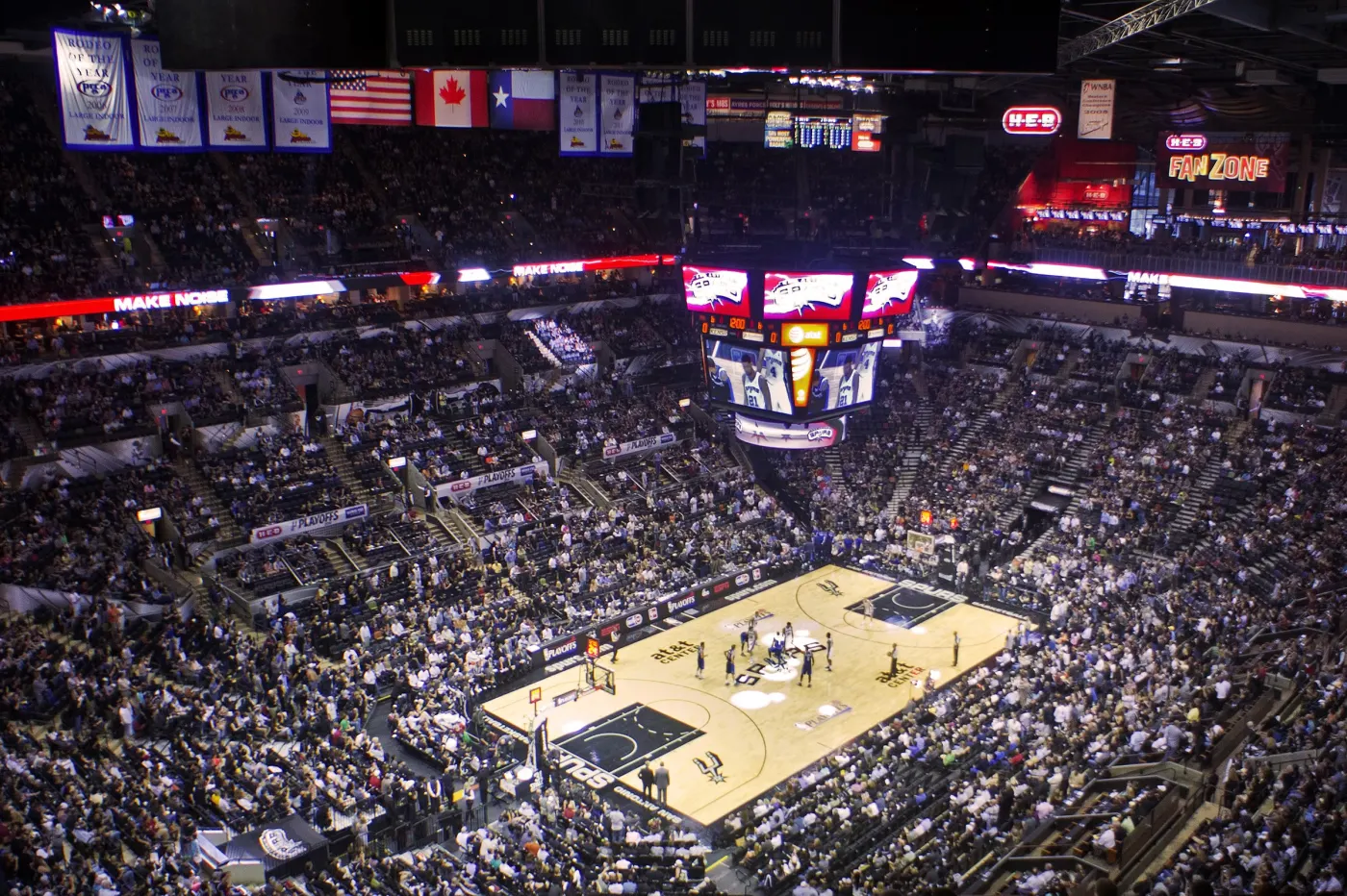 A packed NBA arena during a 2014 playoff game