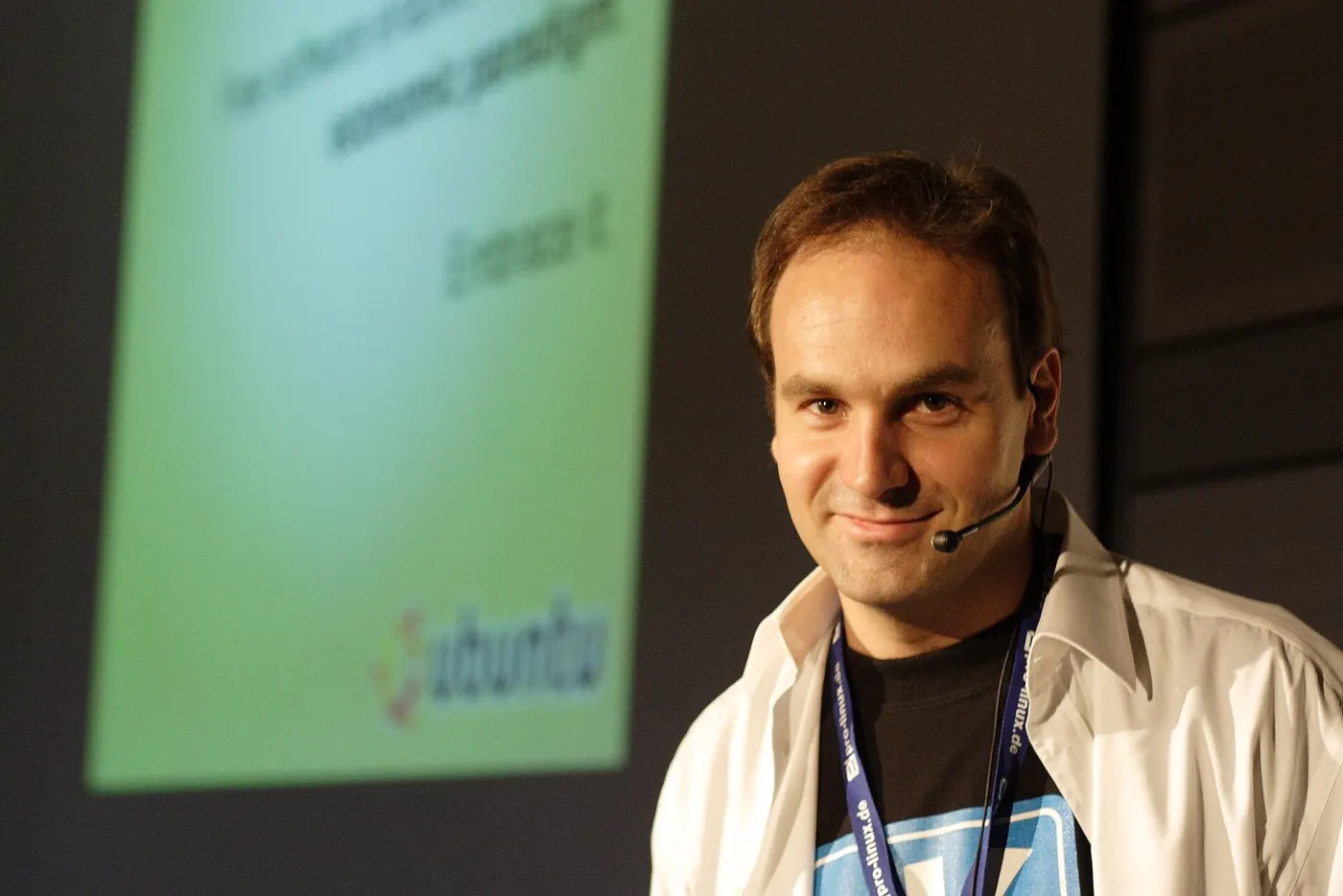 Mark Shuttleworth at LinuxTag (Wikimedia Commons, credit needed)