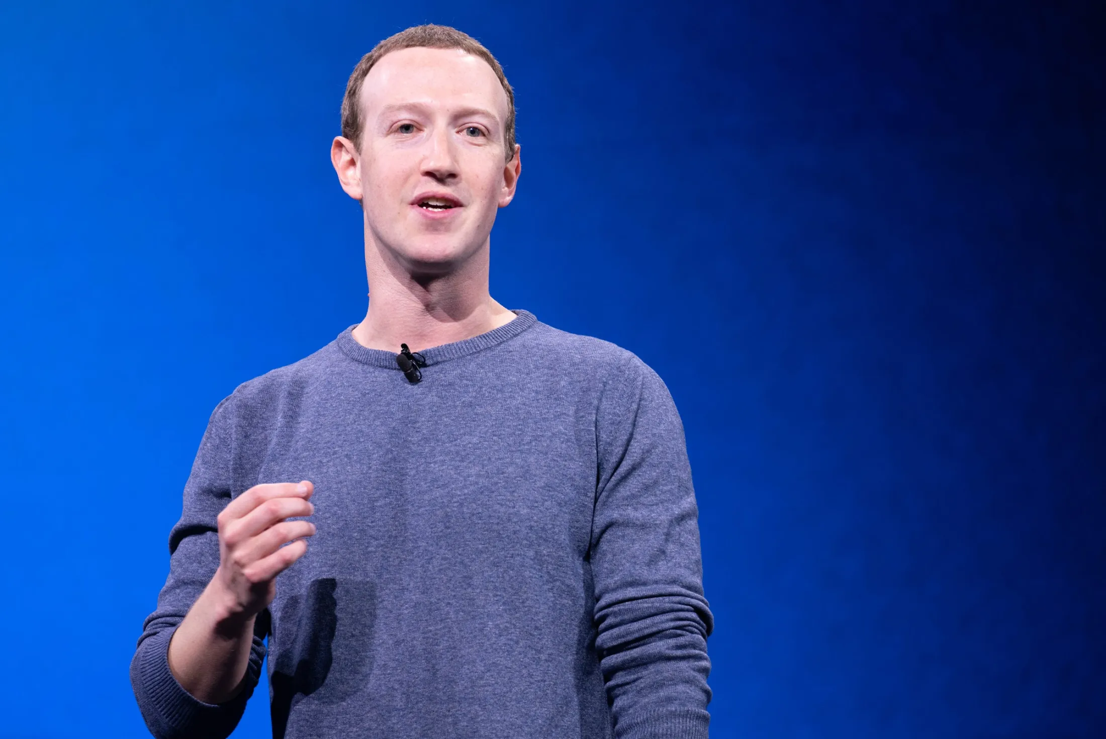 Mark Zuckerberg at a keynote