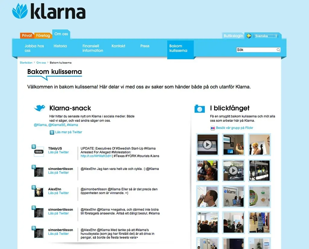 Exterior view of Klarna’s headquarters entrance
