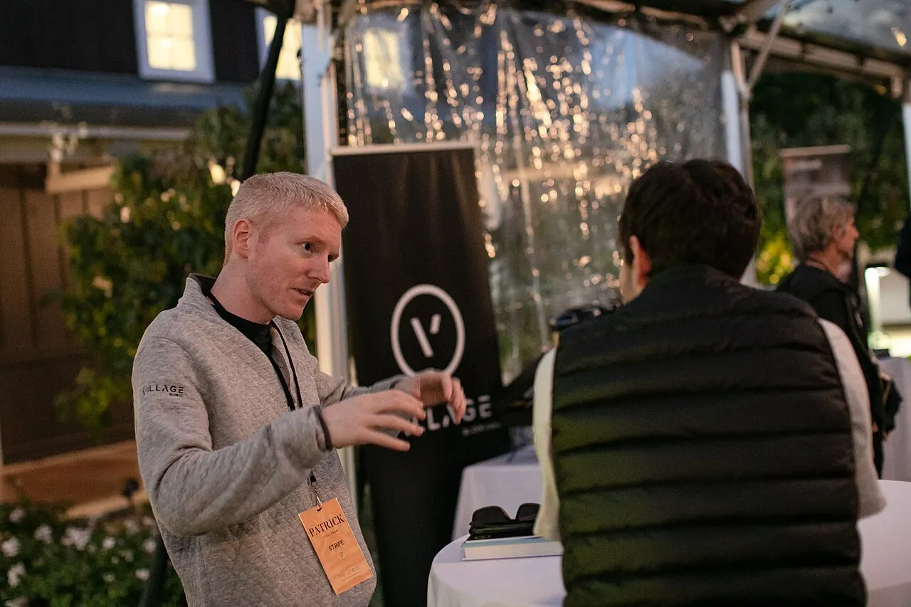 Patrick Collison at a Village Global evening event