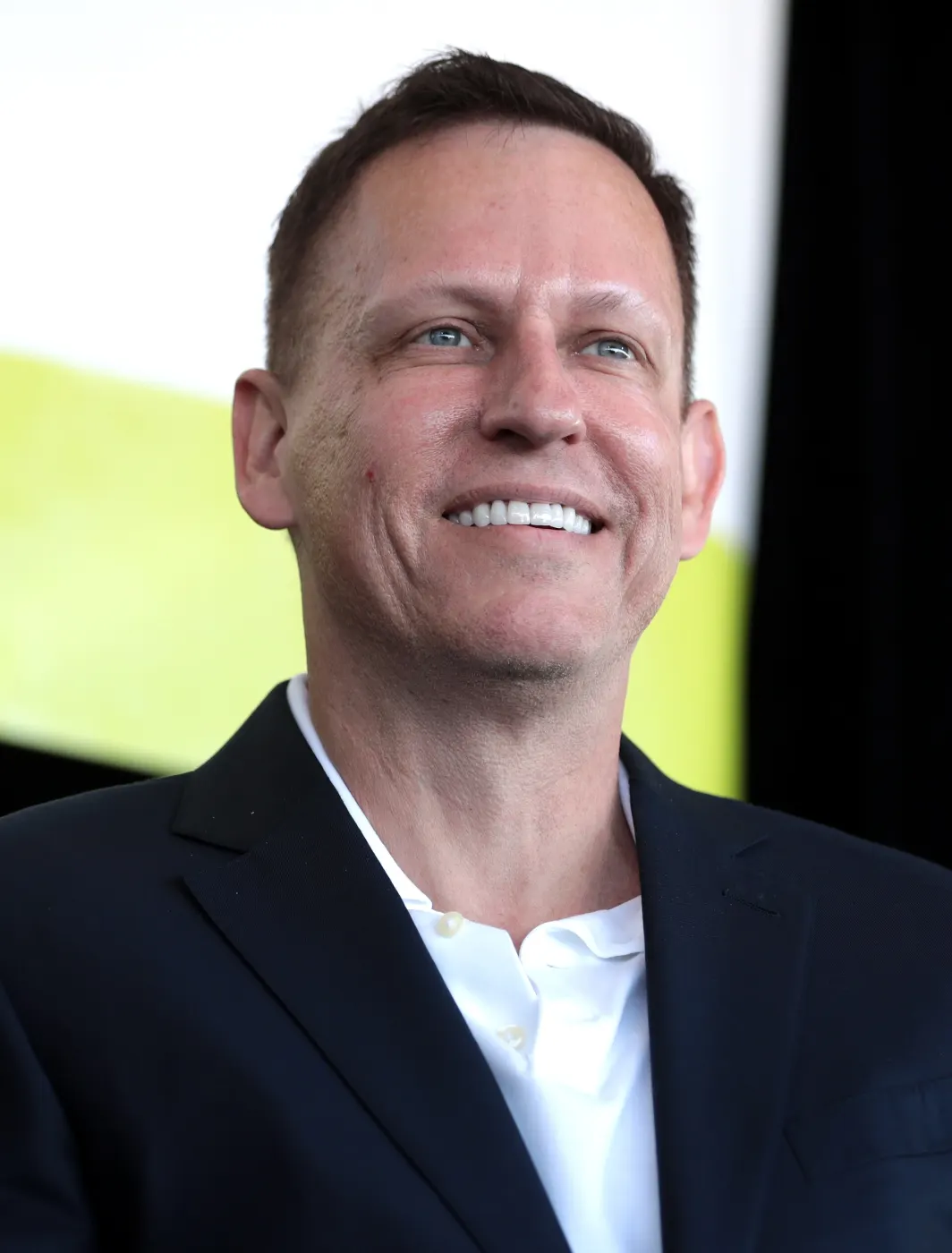 Close smiling portrait of Peter Thiel