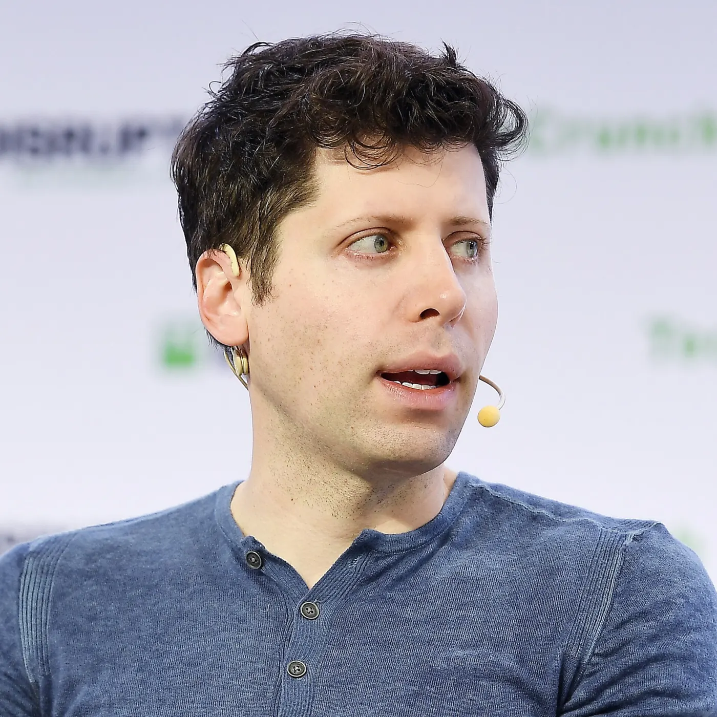 Sam Altman close-up onstage