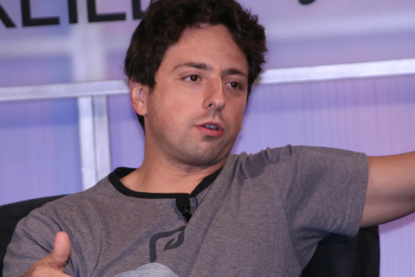 Sergey Brin speaking at Web 2.0 Conference