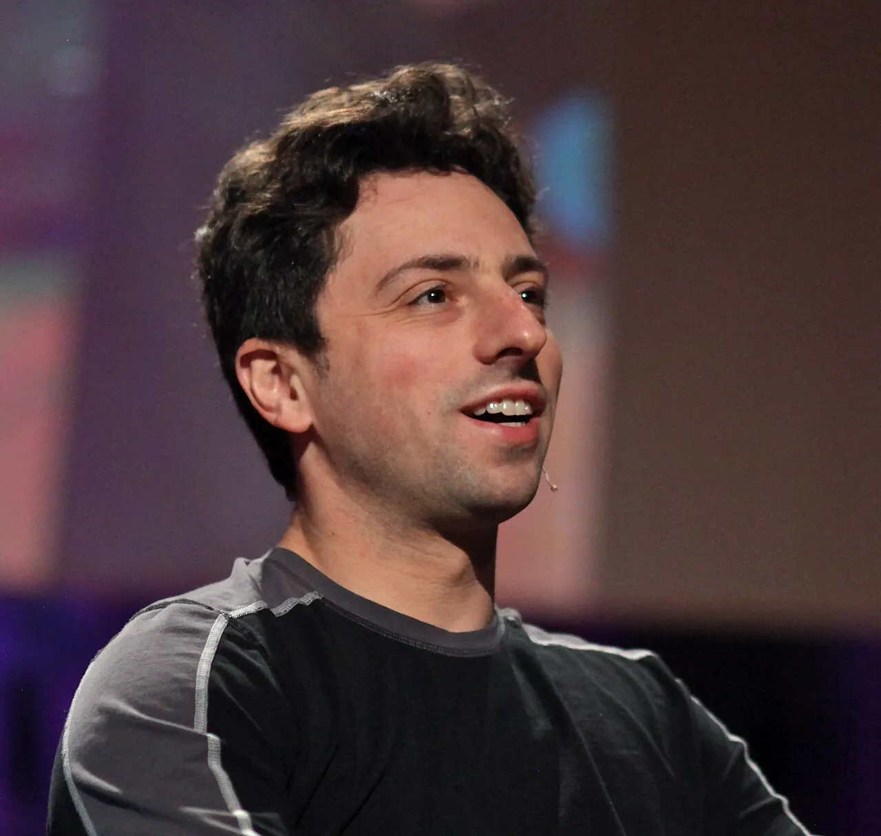 Sergey Brin at TED 2010 full view