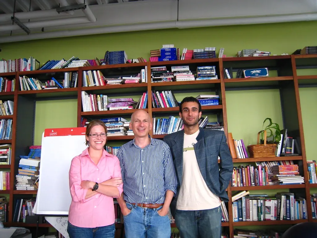 Seth Godin with Megan Casey and Amit Gupta at an industry event (Flickr via Openverse, by-nc 2.0, credit: @superamit)