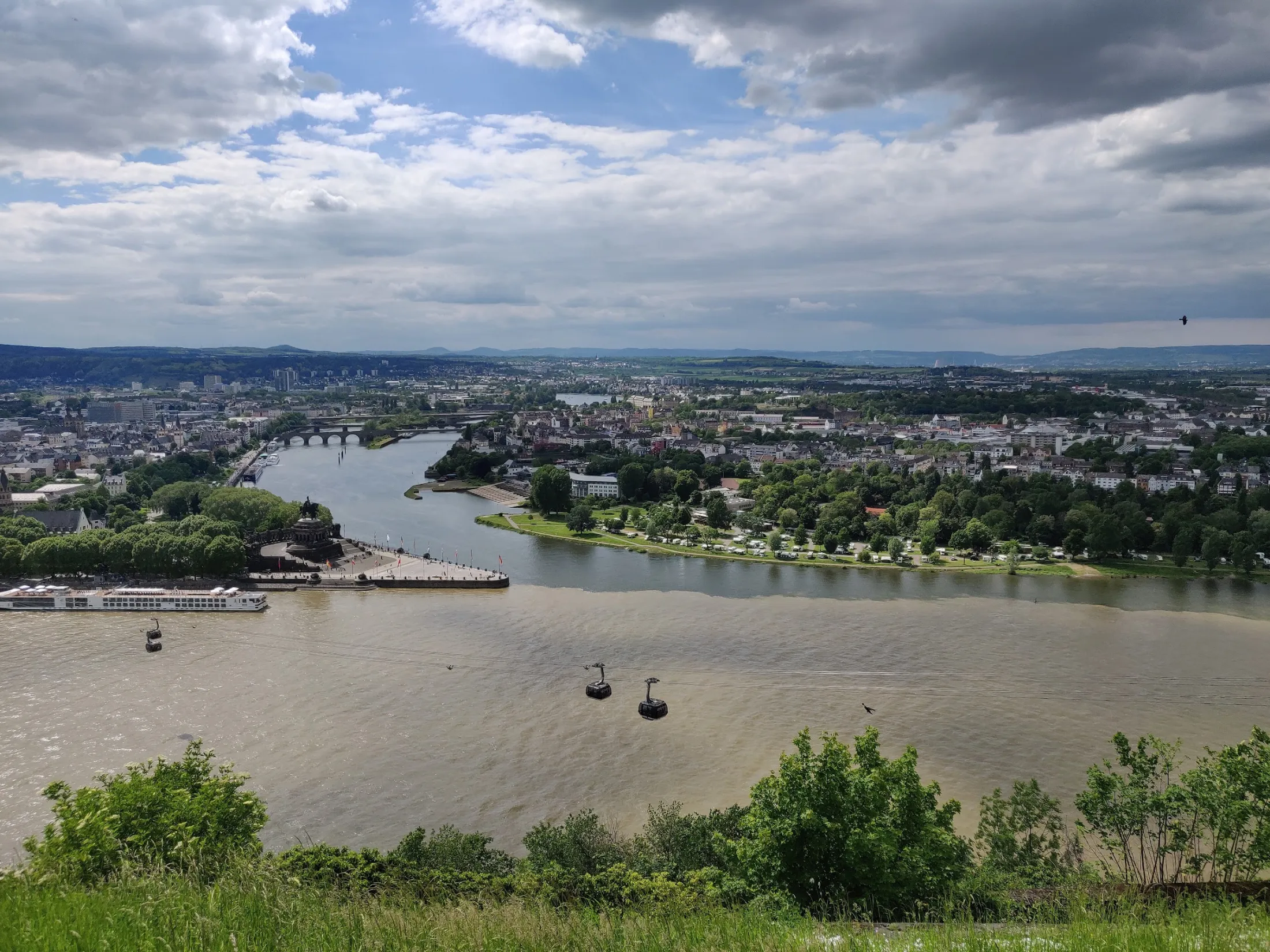 Deutsches Eck in Koblenz, Germany, Tobi's hometown (Wikimedia Commons)