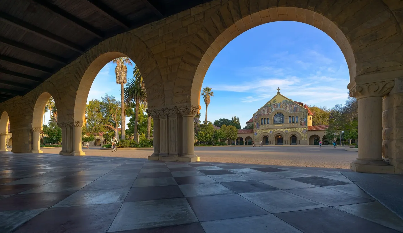 Stanford University, where Vlad studied math and met Baiju Bhatt (Wikimedia Commons, credit needed)