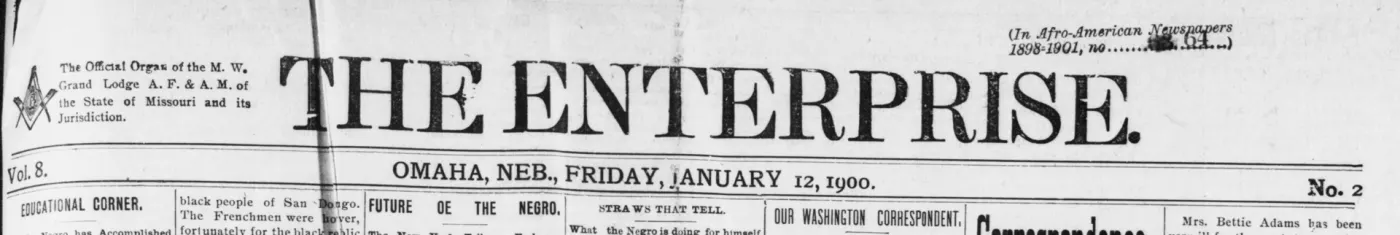 The enterprise (omaha, neb) masthead