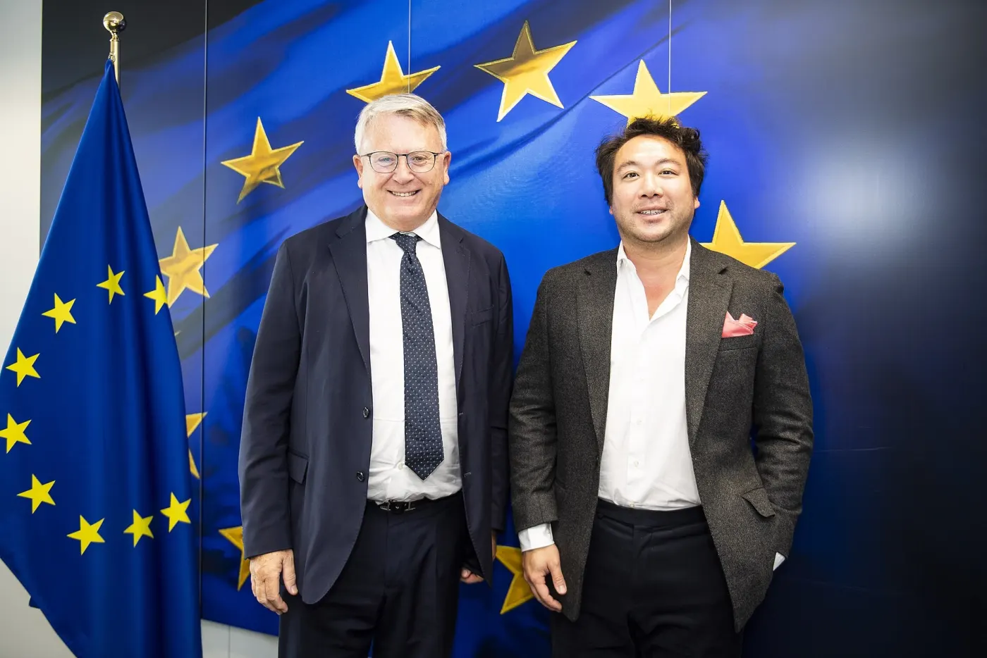 Will Shu visiting the European Commission in 2023. (Wikimedia Commons, see Commons page, credit: creator)